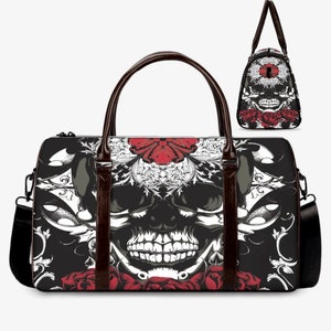 Totenkopf Krankenhaus Tasche, Totenkopf Tasche mit Totenkopf, Totenkopf Dia de los Muertos Tasche, Handtasche Totenkopf