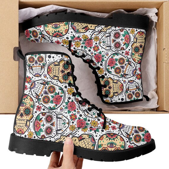 Sugar skull deals boots for sale
