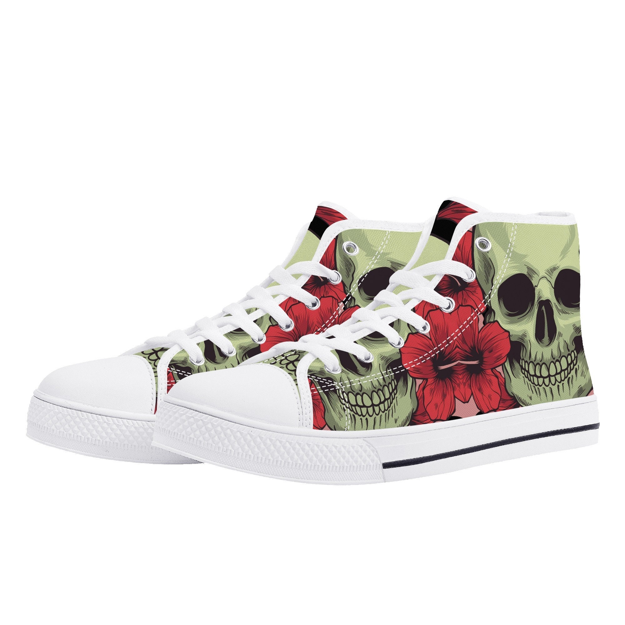 Pink Sugar Skull Floral Men's Sneakers