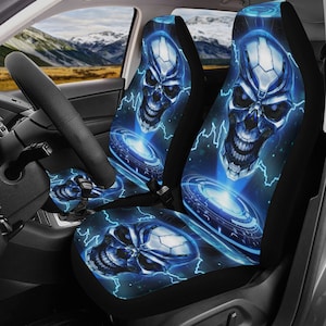 Grim reaper Car Seat Cover skull car mat Halloween skull seat cover mat for car Flaming skull seat cover mat for car, ghost car seat cover
