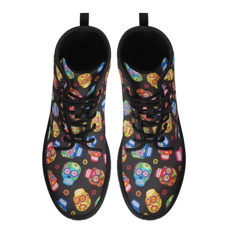 Mexican Rose Skull Men's Boots
