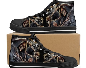 Kerst schedel dames sneakers rozen schedel heren sneakers, horror schoenen casual gothic schoenen, schedel schoenen voor haar kerst schedel canvas sneakers