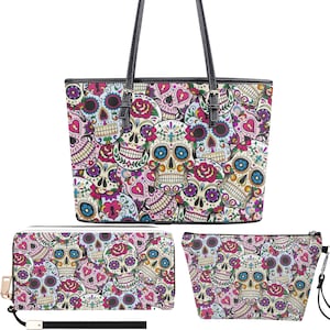 Tag der Toten Kosmetiktasche, Cinco de Mayo Schädel Kosmetiktasche, Zuckerschädel Mädchen Kosmetiktasche Mexiko Kosmetiktasche Mexikaner Schädeltasche