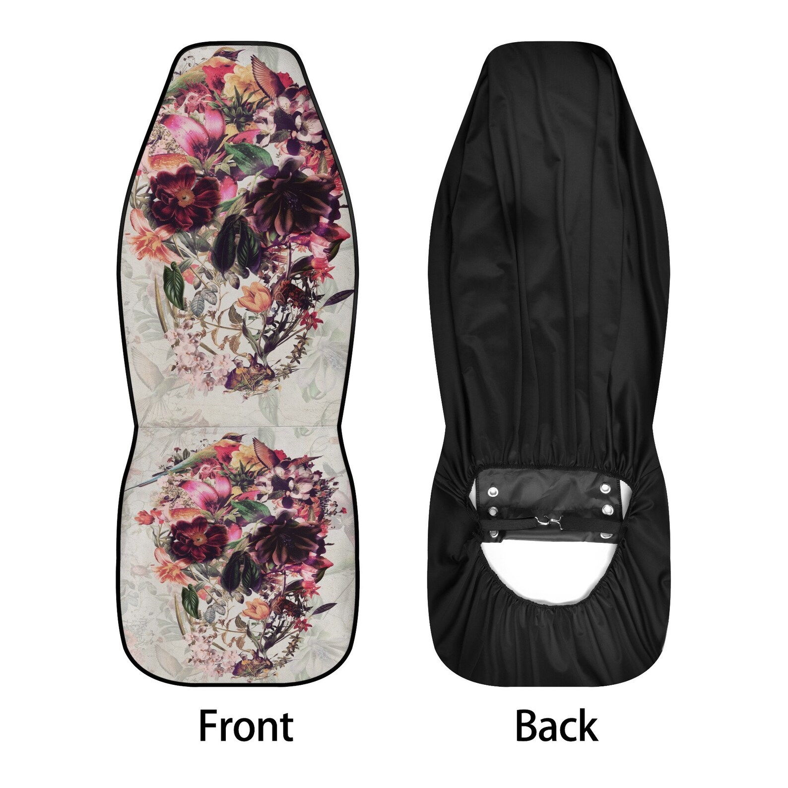 Flower Skull Pet Car Seat Cover