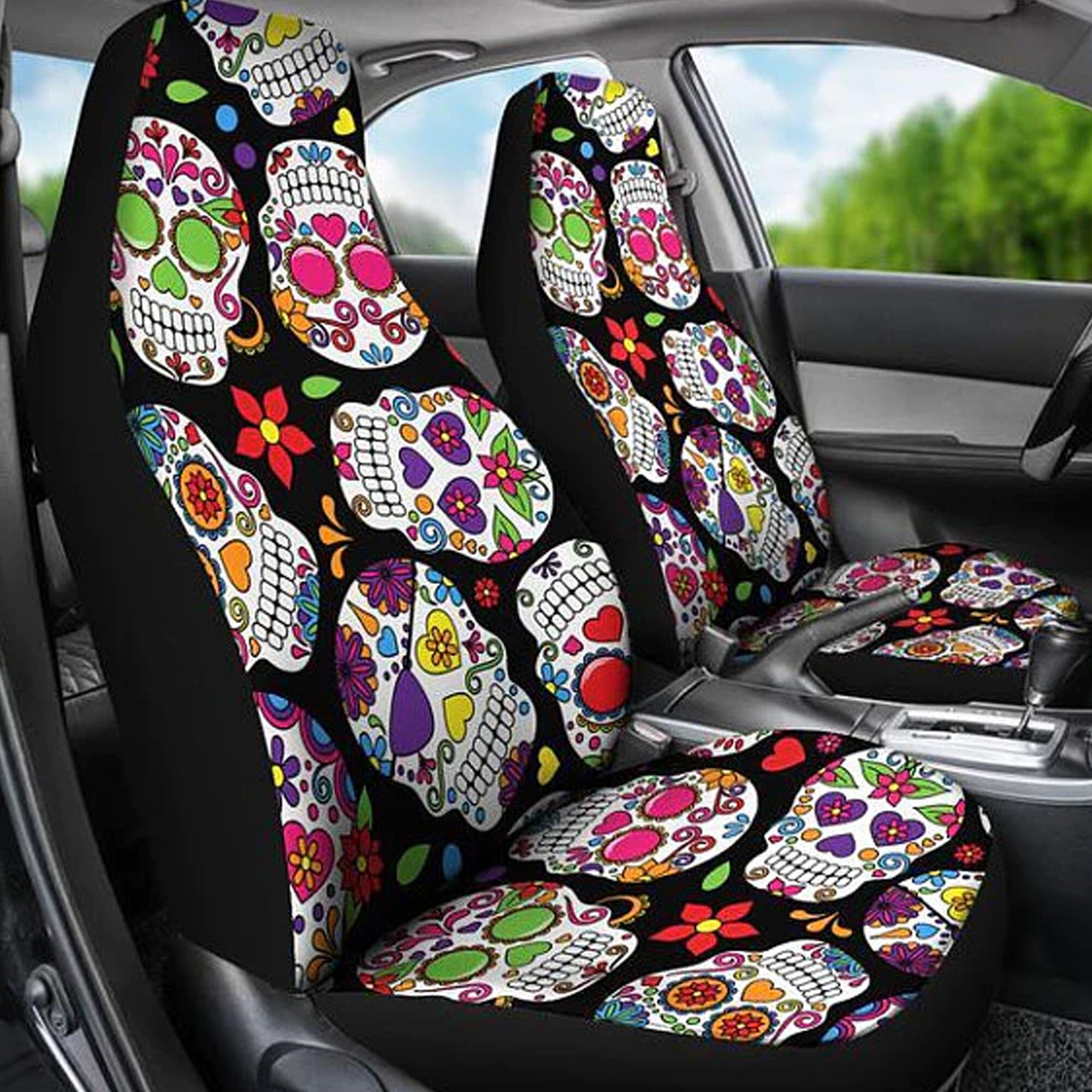 White Sunflower Printed Car Floor Mats Universal Fits Non - Temu