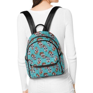 Zuckerschädel Rucksack, Tag der Toten Tasche, Candy Skull Rucksack, Zuckerschädel Geldbörse, Zuckerschädel Schultertasche, Calaveras Mexiko Schädeltaschen