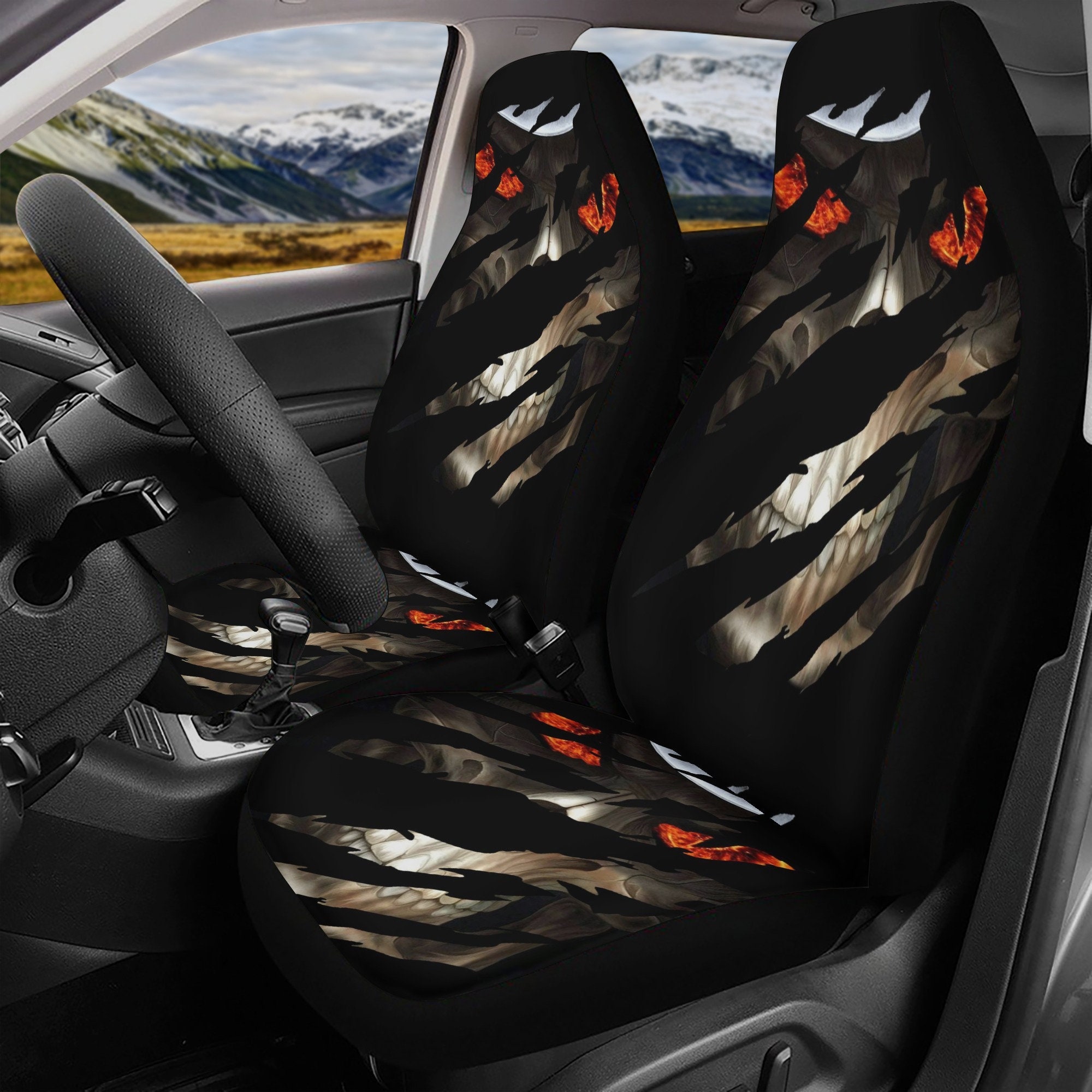 Dark Lady Soul Reaper Car Seat Cover Set