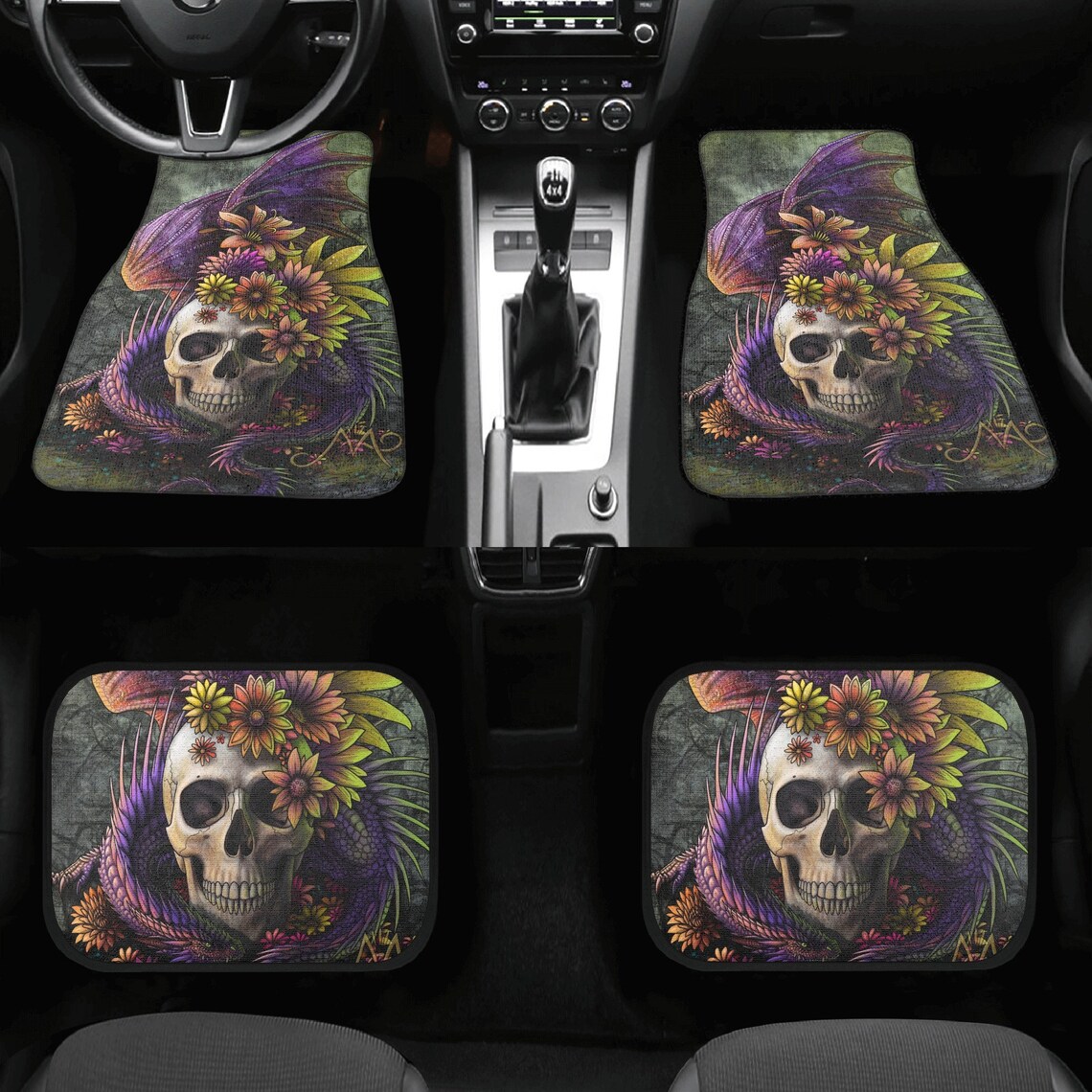 Skull Pet Car Seat Cover main image 1