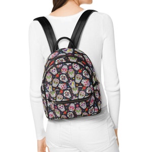 Zuckerschädel Rucksack, Tag der Toten Tasche, Candy Skull Rucksack, Zuckerschädel Geldbörse, Zuckerschädel Schultertasche, Calaveras Mexiko Schädeltaschen