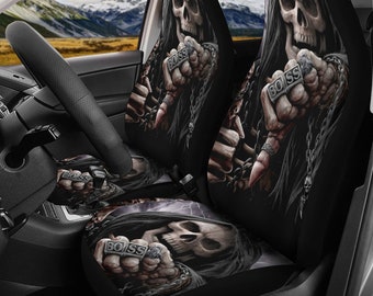 Skull Car Seat Cover car mat Halloween death seat cover mat ghost car seat protector cover Death skull mat skeleton car mat seat protector