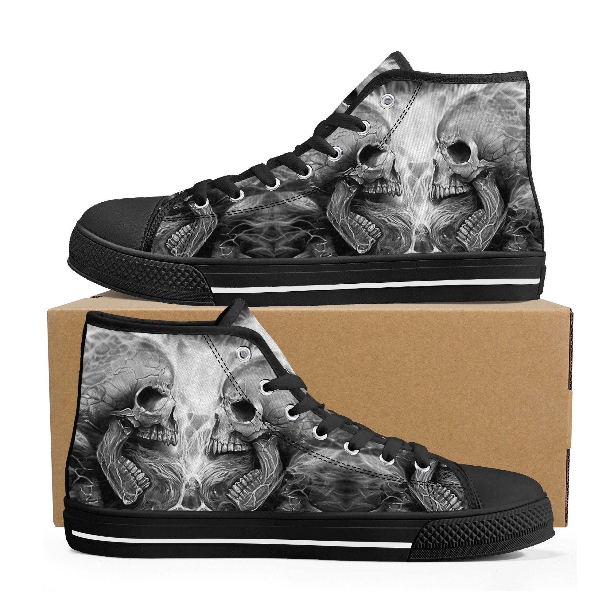Mens shoes with skulls on them best sale