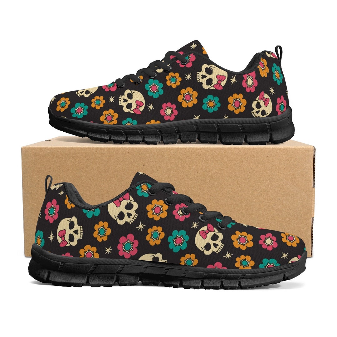 Rose Skull Women's Sneakers