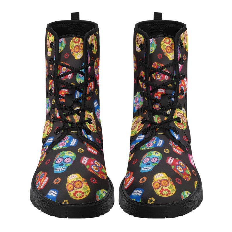 Mexican Skull Girl Women's Leather Boots