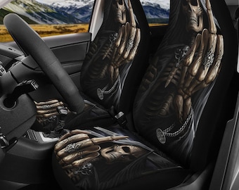 Skull Car Seat Cover car mat Halloween death seat cover mat ghost car seat protector cover Death skull mat skeleton car mat seat protector