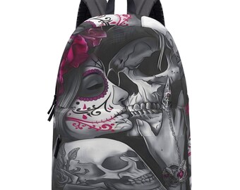 Sugar Skull Backpack, Day of the Dead Backpack, Candy Skull  display picture 3