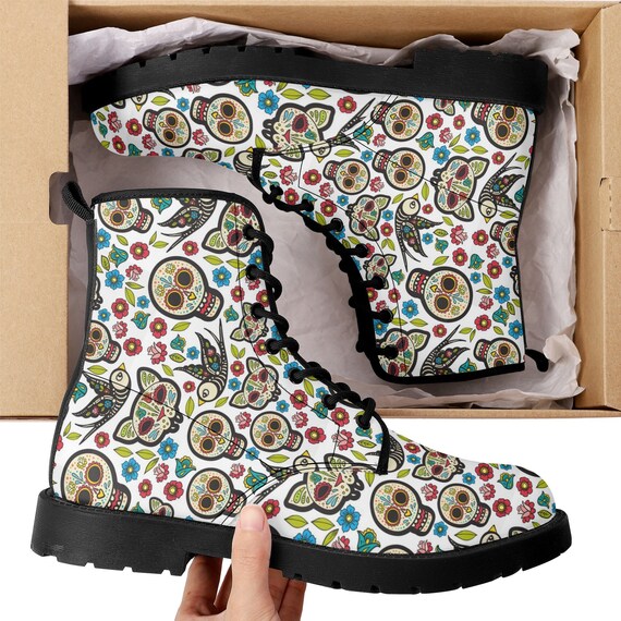 Women's sugar skull boots sale