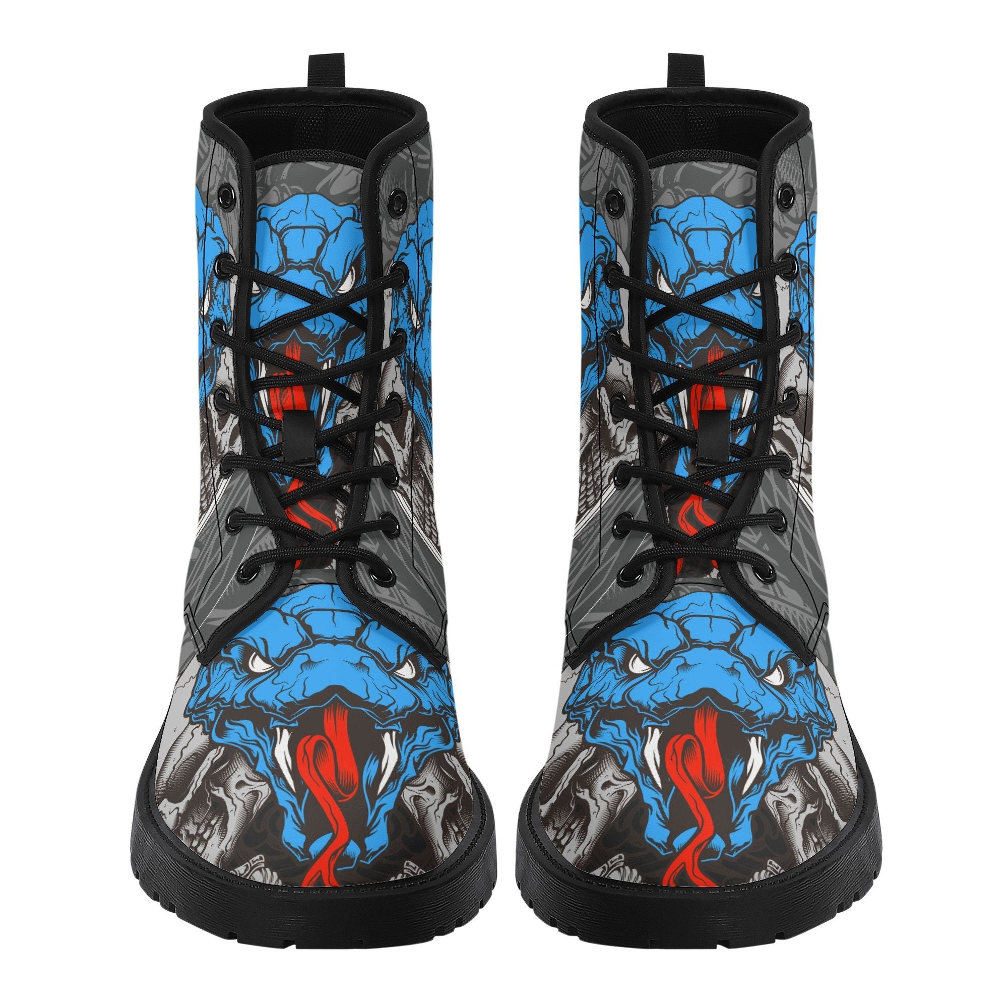 1460 skull leather ankle boots