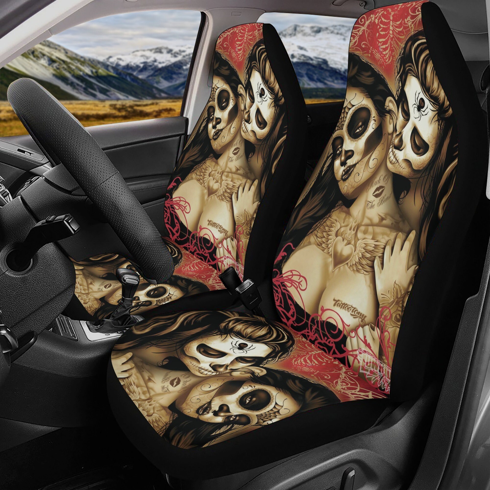 Grateful dead top car seat covers