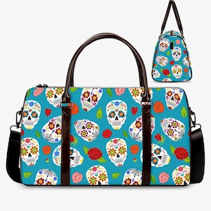 Totenschädel-Klinik, Krankenhaustasche, Totenkopftasche, Totenkopftasche, Calaveras Weekender, Beuteltasche, Mexiko Umhängetasche