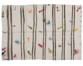 Striped" Design Turkish Kilim Rug, Minimalist Modern Kilim Rug, Pale colors Striped Kilim Rug Elegant Kilim Rug, 125x165cm , 4'1x5'5 feet