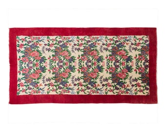 Area Rug, "Turkish Rug, Vintage Rug, 3.9 x 7.2 feet, Oushak Rug, Antique Rug, Oriental Rug, Handmade Rug, Decorative Rug, Muted Rug, Old Rug
