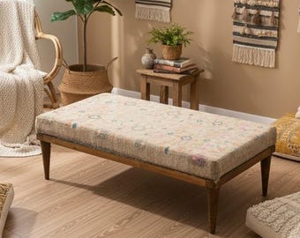 Ottomans,Decorative Bench,Ottoman Bench, Living Room Furniture,Dining Room Furniture,Footstool,Stool,Bench,Furniture,Kilim Covered Bench.