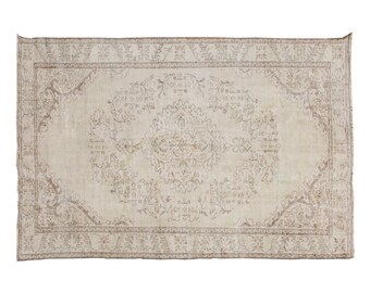 Turkish Rug", Vintage Rug, Area Rug, 6.2 x 9.10 feet, Oushak Rug, Antique Rug, Oriental Rug, Handmade Rug, Decorative Rug,Large Rug,Old Rug