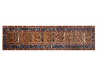 Handwoven One-of-a-Kind Vintage Oushak Runner 108x445 cm (3.5x14.6 ft) | 90+ Years Old