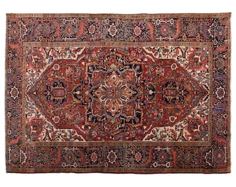Area Rug, Turkish Rug, Vintage Rug, 7.10 x 11.2 feet, Oushak Rug, Antique Rug, Oriental Rug, Handmade Rug, Decorative Rug, Muted Rug