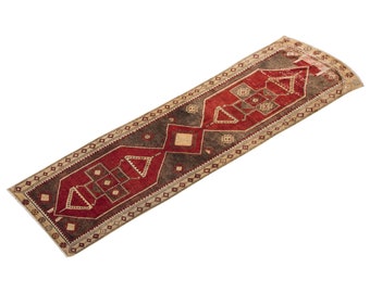 3'5 X 12'4 feet distressed rug runner,Oushak runner rug,oushak runner vintage,hallway long narrow runner,floor rug Runner,Turkish Runner