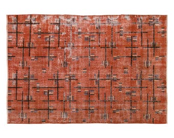 Turkish Rug, Vintage Rug, Area Rug, 5'8 x 9 feet, Oushak Rug, 173 x 268 cm, Rug, Oriental Rug, Handmade Rug, Decorative Rug, Large Rug