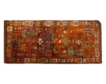Runner Rug", Antique Rug, 4.1 x 10.1 feet, Oushak Rug, Vintage Rug, Turkish Rug, Hallway Rug, Floor Rug, Kitchen Rug, Wool Rug, Old Rug