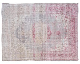 10x14 rug, 9.11 x 14.1 rug, Area Rug, Turkish Rug, Vintage Rug, 9.11 x 14.1 feet, Oushak Rug, Antique Rug, Oversized Rug, Large Rug, Old Rug