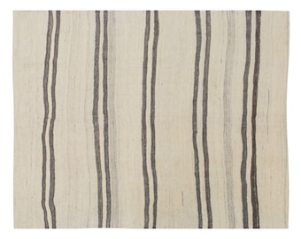 Minimal Kilim Rug", Oushak Rug, Area Rug, Floor Rug, Minimalist Rug, Kilim Rug, Kilim, Striped Kilim Rug, 4'6 x 5'9 feet 138 x 175 cm
