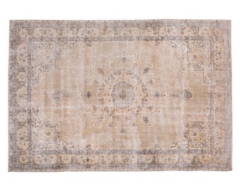 7x10 rug, 6.8 x 10.3 rug, Area Rug, Turkish Rug, Vintage Rug, 6.8 x 10.3 feet, Oushak Rug, Antique Rug, Oversized Rug, Large Rug, Old Rug