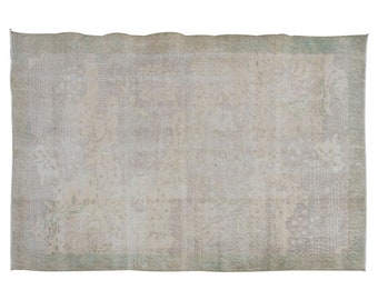 Turkish Rug", Vintage Rug, Area Rug, 3.8 x 6.4 feet, Oushak Rug, Antique Rug, Oriental Rug, Handmade Rug, Decorative Rug, Muted Rug, Old Rug