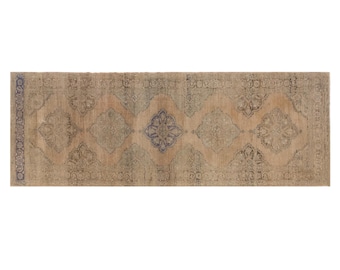 Vintage Turkish  Runner Rug 60+ Yrs Old – Handwoven Wool on Wool, Naturally Dyed, Bohemian Design, Hallway or Long Corridor Rug, 155x425 cm