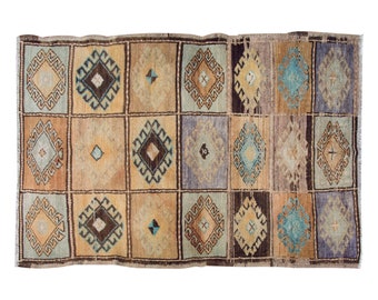 Area Rug, "Turkish Rug, Vintage Rug, 3.10 x 5.8 feet, Oushak Rug, Antique Rug, Oriental Rug, Handmade Rug, Decorative Rug, Muted Rug,Old Rug