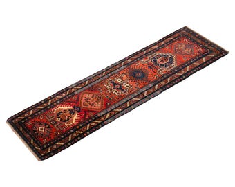Runner Rug", Turkish Rug, Antique Rug,3'7 x 13'7 feet, Oushak Rug, Vintage Rug, Oriental Rug, Handmade Rug, Hallway Rug", Kitchen Rug