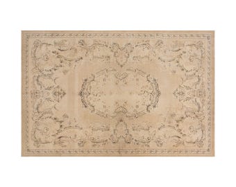 Large Rug", Antique Rug, Old Carpet, Antique Carpet,Area Rug,Turkish Rug,Vintage Rug, 7 x 10'5 ft, Handmade Rug,Oushak Rug