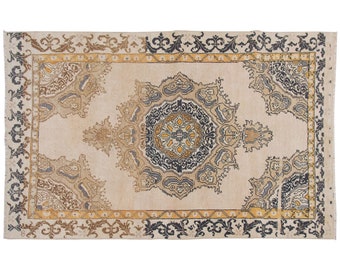Area Rug, "Turkish Rug, Vintage Rug, 4.3 x 6.8 feet, Oushak Rug, Antique Rug, Oriental Rug, Handmade Rug, Decorative Rug, Muted Rug, Old Rug
