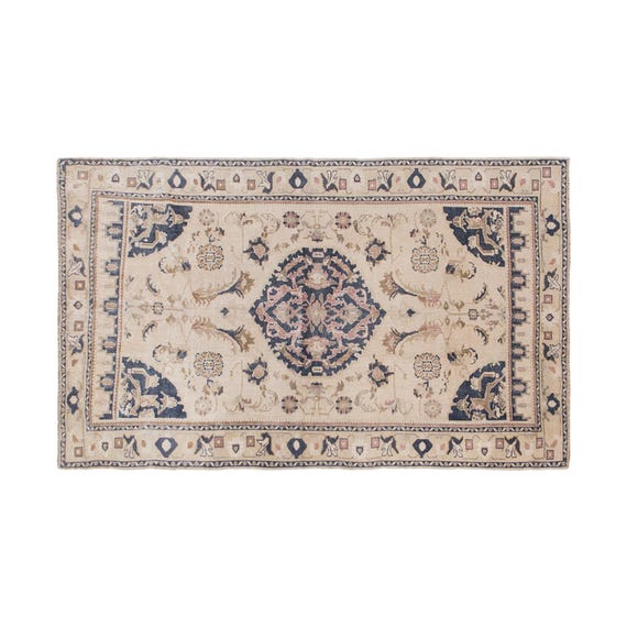 Vintage Turkish Rug 5x8 | Handwoven Wool on Wool | 151x245 Cm