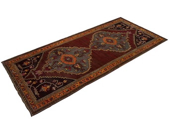 Large Rug, Area Rug, Turkish Rug, Vintage Rug, 4'11 x 12'4 feet, Antique Rug, Oriental Rug, Handmade Rug, Decorative Rug, Oushak Rug,Old Rug