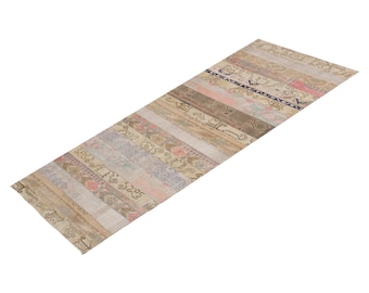 Runner Rug", Turkish Rug, Antique Rug, 2.9 x 10.3 feet, Oushak Rug, Vintage Rug, Oriental Rug, Handmade Rug, Hallway Rug", Kitchen Rug