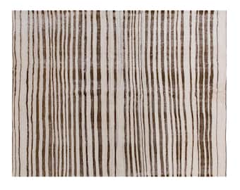 1960s Handmade Minimalist Turkish Kilim 175x220 cm | 5.7×7.2 ft | Vintage 60+ Years Old