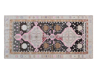 Turkish Vintage Rug 3'3" x 6'7" (100x200 cm), 60+ Years Old Handmade Oushak Rug, Antique Rug, Area Rug, Bohemian Rug