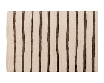 4'4 x 6'6 feet / 132x198 cm, Striped Kilim, Wool Turkish Kilim Rug,Minimalist Modern Kilim Rug,Kilim Rug,Vintage Kilim Rug,Stripe Kilim Rug