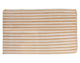 1960s Vintage Turkish Kilim Rug – 155 x 240 cm | 5'1" x 7'10" – Handwoven Wool Flatweave, Muted Striped Design, Boho Minimalist Decor