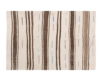 4x6 rug, Striped rug, Minimalist Kilim Rug,Stripe Turkish Rug,Striped Kilim Rug 4'4 x 6'4 feet,Minimal Kilim Rug,133x192cm,Turkish Kilim Rug