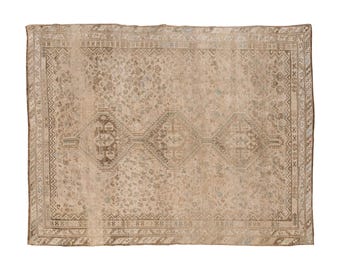 Turkish Rug", Vintage Rug, Area Rug, 7'3 x 9'9 feet, Oushak Rug, Antique Rug, Oriental Rug, Handmade Rug, Decorative Rug,Large Rug,Old Rug
